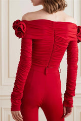 Floral Appliquéd Ruched Crop Top | Dress In Beauty Floral Appliquéd Ruched Crop Top | Dress In Beauty