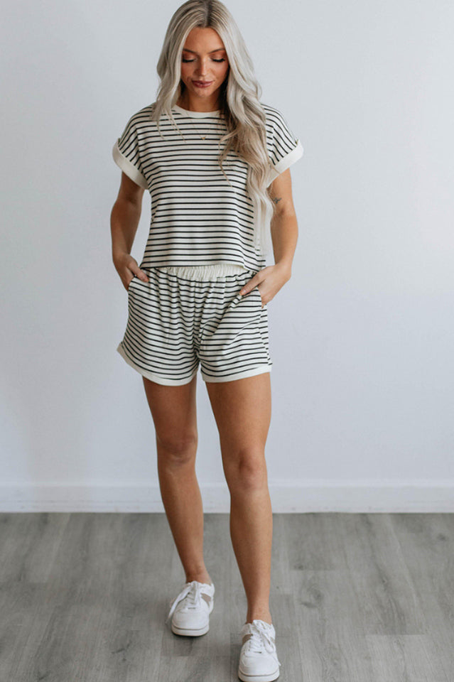 Lola Stripe Tee and Shorts Set | Dress In Beauty Lola Stripe Tee and Shorts Set | Dress In Beauty