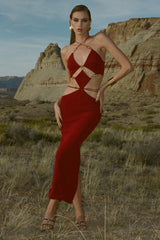 Melina Sexy Halter Wine Dress | Dress In Beauty Melina Sexy Halter Wine Dress | Dress In Beauty