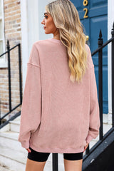 Round Neck Dropped Shoulder Sweatshirt | Dress In Beauty Round Neck Dropped Shoulder Sweatshirt | Dress In Beauty