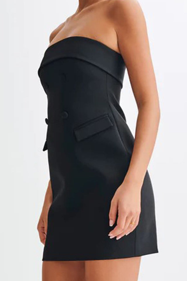 Abbie Strapless Suiting Mini Dress | Dress In Beauty Abbie Strapless Suiting Mini Dress | Dress In Beauty