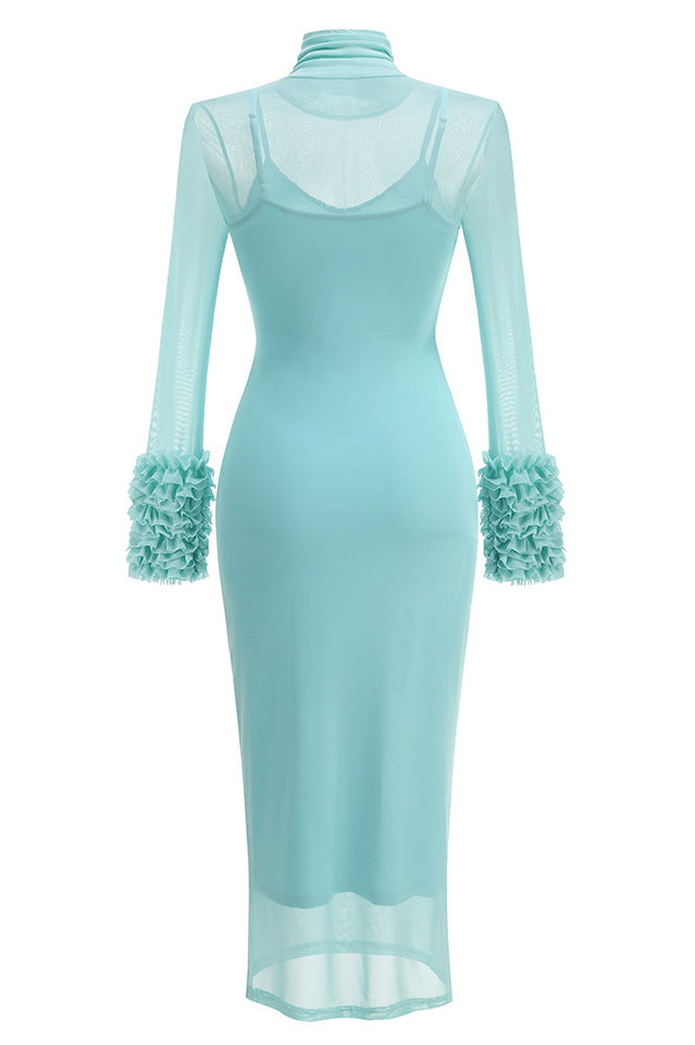 High Neck Mesh Midi Dress | Dress In Beauty High Neck Mesh Midi Dress | Dress In Beauty