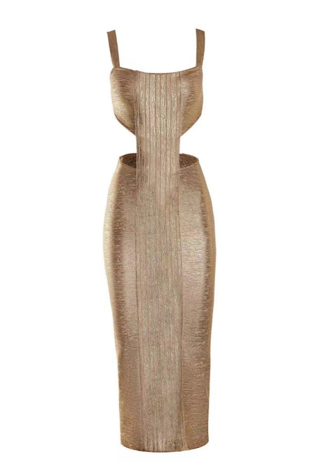 Metallic Bandage Cutout Bodycon Dress | Dress In Beauty Metallic Bandage Cutout Bodycon Dress | Dress In Beauty
