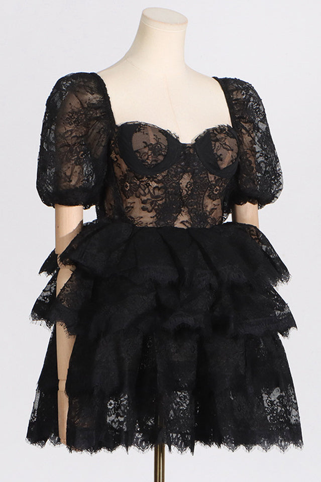 Alix Puff Shoulder Tiered Mini Dress | Dress In Beauty Alix Puff Shoulder Tiered Mini Dress | Dress In Beauty