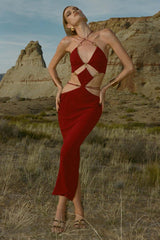 Melina Sexy Halter Wine Dress | Dress In Beauty Melina Sexy Halter Wine Dress | Dress In Beauty