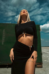 Black Stretch Cady Maxi Dress | Dress In Beauty Black Stretch Cady Maxi Dress | Dress In Beauty