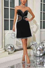 Strapless Pearl Mesh Mini Dress | Dress In Beauty Strapless Pearl Mesh Mini Dress | Dress In Beauty