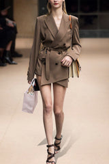 Belted Double-breasted Blazer | Dress In Beauty Belted Double-breasted Blazer | Dress In Beauty