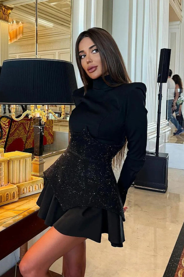 Keilani Red Long Sleeve Mini Dress | Dress In Beauty Keilani Red Long Sleeve Mini Dress | Dress In Beauty