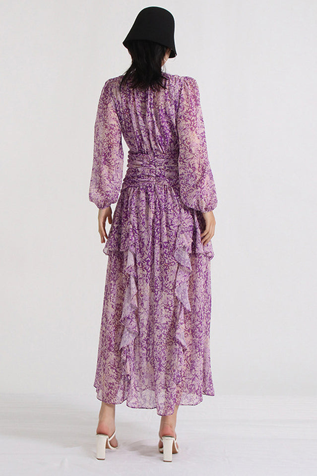 Aurier Round Neck Balloon Sleeve Maxi Dress | Dress In Beauty Aurier Round Neck Balloon Sleeve Maxi Dress | Dress In Beauty