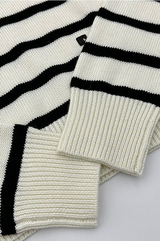 Low Classic Stripe Sailor Zip-up Knit | Dress In Beauty Low Classic Stripe Sailor Zip-up Knit | Dress In Beauty