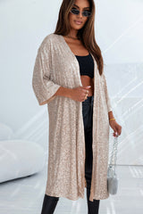 Sequin Open Front Duster Cardigan | Dress In Beauty Sequin Open Front Duster Cardigan | Dress In Beauty