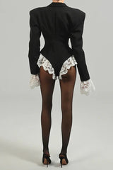 V Neck Lace Embellished Blazer | Dress In Beauty V Neck Lace Embellished Blazer | Dress In Beauty