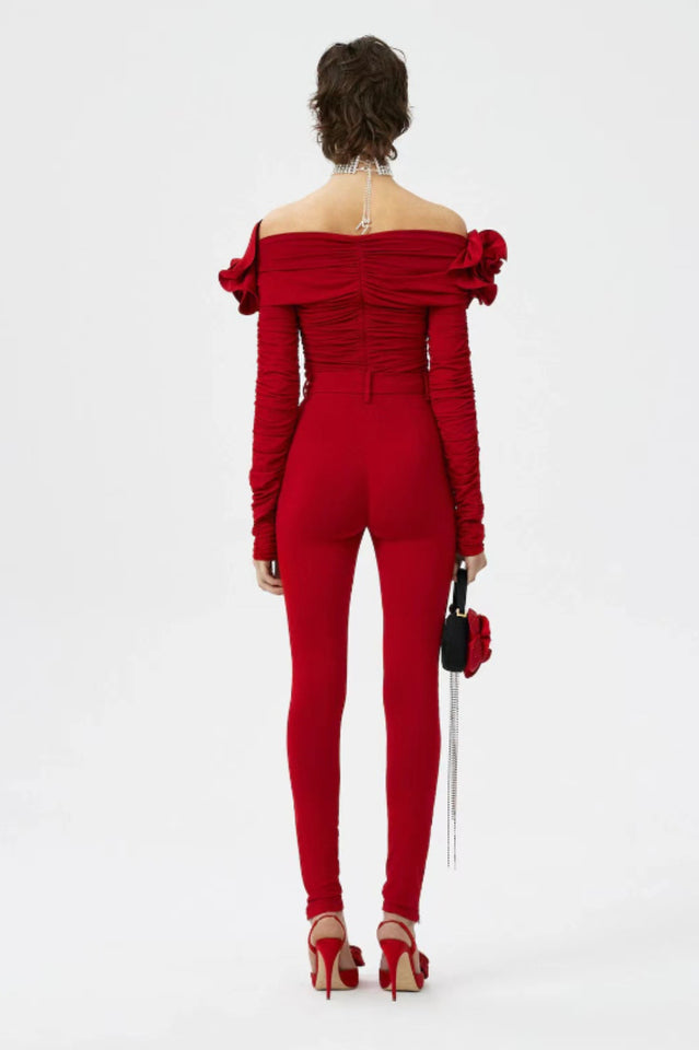 Floral Appliquéd Ruched Crop Top | Dress In Beauty Floral Appliquéd Ruched Crop Top | Dress In Beauty