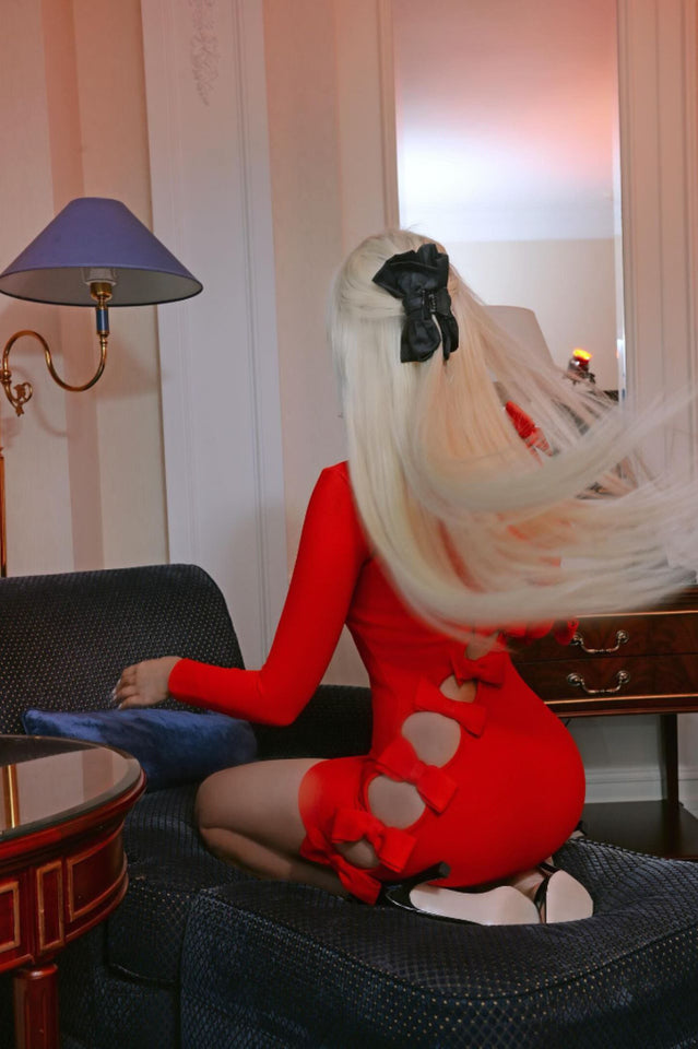 Adrien Hollow Out Bow Dress | Dress In Beauty Adrien Hollow Out Bow Dress | Dress In Beauty