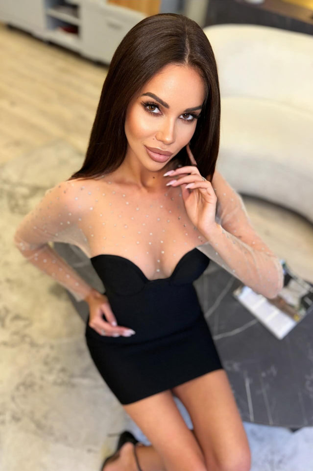 Aarohi Crystal Mesh Mini Dress | Dress In Beauty Aarohi Crystal Mesh Mini Dress | Dress In Beauty