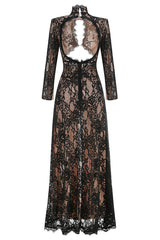 Mock Cut Out Lace Gown | Dress In Beauty Mock Cut Out Lace Gown | Dress In Beauty