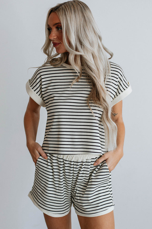 Lola Stripe Tee and Shorts Set | Dress In Beauty Lola Stripe Tee and Shorts Set | Dress In Beauty