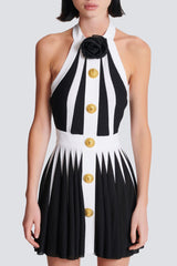 Backless Knit Dress With Rose Detail | Dress In Beauty Backless Knit Dress With Rose Detail | Dress In Beauty