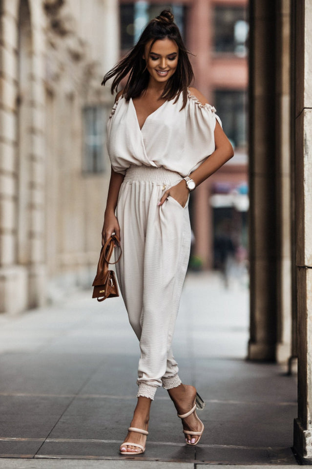 Azelia Cold Shoulder Jumpsuit | Dress In Beauty Azelia Cold Shoulder Jumpsuit | Dress In Beauty
