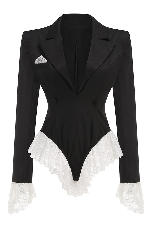 V Neck Lace Embellished Blazer | Dress In Beauty V Neck Lace Embellished Blazer | Dress In Beauty