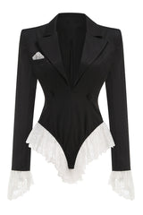 V Neck Lace Embellished Blazer | Dress In Beauty V Neck Lace Embellished Blazer | Dress In Beauty