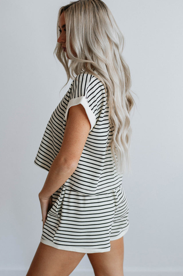Lola Stripe Tee and Shorts Set | Dress In Beauty Lola Stripe Tee and Shorts Set | Dress In Beauty