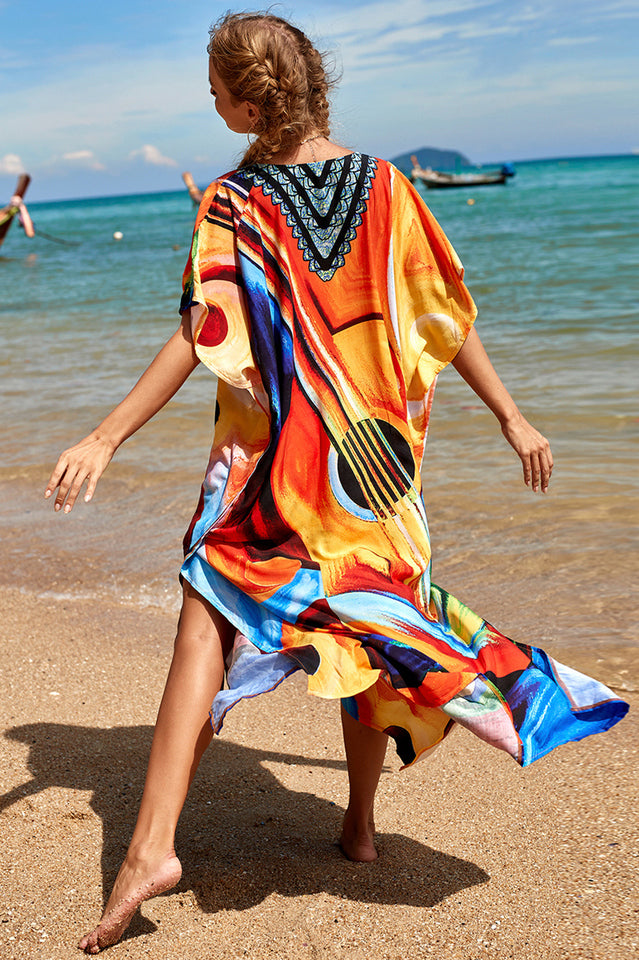 Tropical Pattern Kimono Blouse ( 29 Colors ) | Dress In Beauty Tropical Pattern Kimono Blouse ( 29 Colors ) | Dress In Beauty