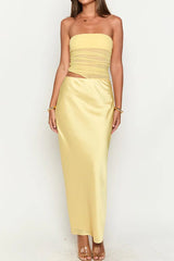Elinor Yellow Satin Maxi Dress | Dress In Beauty Elinor Yellow Satin Maxi Dress | Dress In Beauty