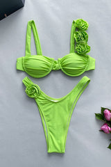 Push Up Flower Decoration Bikini Set | Dress In Beauty Push Up Flower Decoration Bikini Set | Dress In Beauty