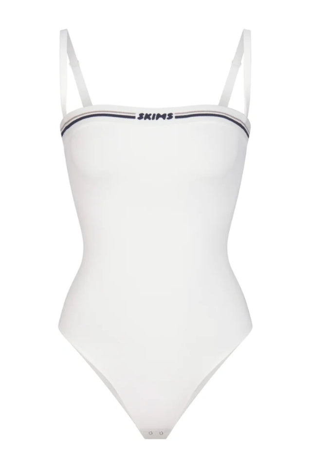 Logo Straight Neck Bodysuit | Dress In Beauty Logo Straight Neck Bodysuit | Dress In Beauty