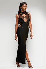 Simone Black Bandage Long Dress | Dress In Beauty Simone Black Bandage Long Dress | Dress In Beauty