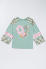 Floral Patchwork Heart Long Sleeve Top | Dress In Beauty Floral Patchwork Heart Long Sleeve Top | Dress In Beauty