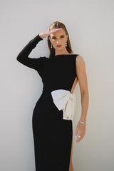 Chloe One Shoulder Bow Detail Dress | Dress In Beauty Chloe One Shoulder Bow Detail Dress | Dress In Beauty