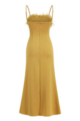 Leighton Yellow Feather Maxi Dress | Dress In Beauty Leighton Yellow Feather Maxi Dress | Dress In Beauty