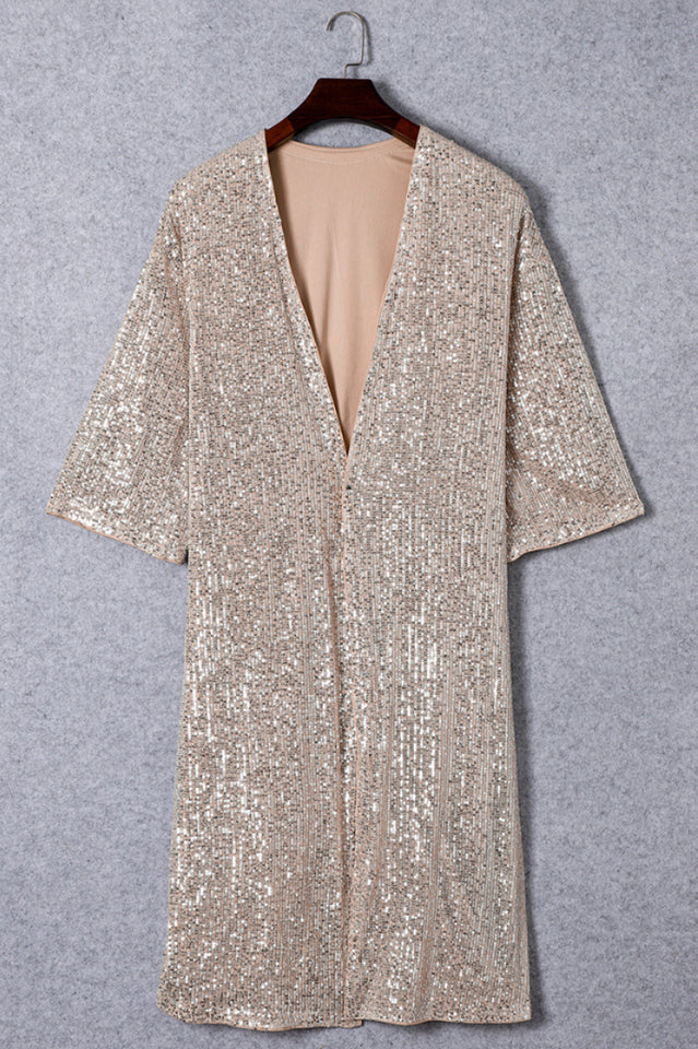 Sequin Open Front Duster Cardigan | Dress In Beauty Sequin Open Front Duster Cardigan | Dress In Beauty