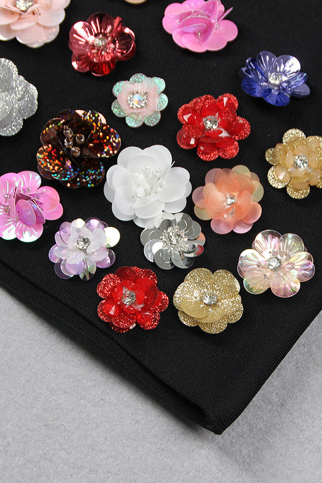 Gunnel Flower Embellished Bandage Dress | Dress In Beauty Gunnel Flower Embellished Bandage Dress | Dress In Beauty