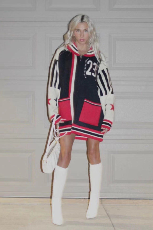 Team 23 Knitted Zip Through | Dress In Beauty Team 23 Knitted Zip Through | Dress In Beauty