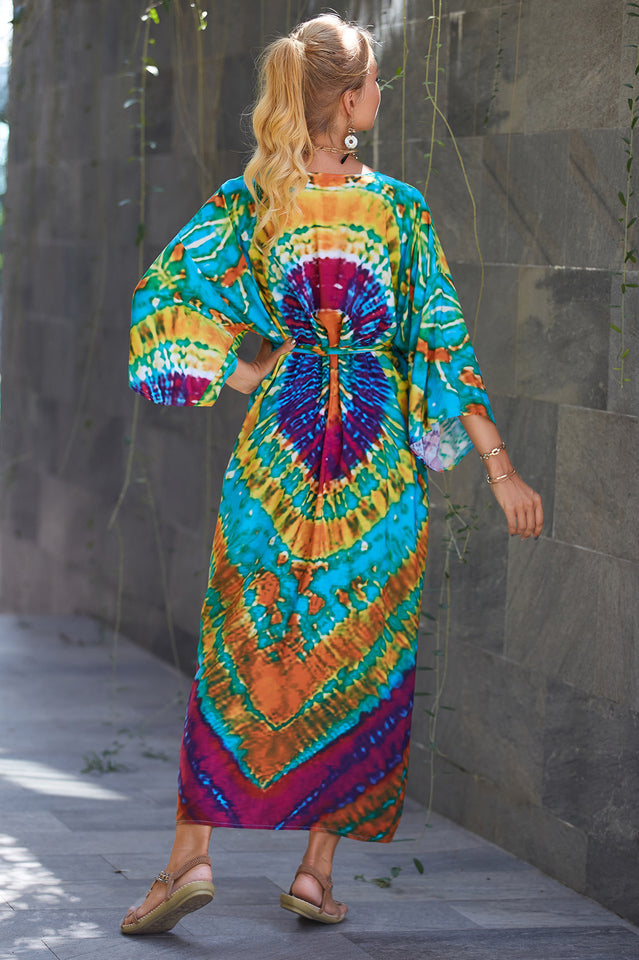 Tie Dye Belt Kimono Blouse (15 Colors) | Dress In Beauty Tie Dye Belt Kimono Blouse (15 Colors) | Dress In Beauty