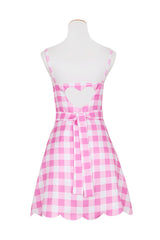 Barbie Movie Margot Pink Plaid Check Dress | Dress In Beauty Barbie Movie Margot Pink Plaid Check Dress | Dress In Beauty