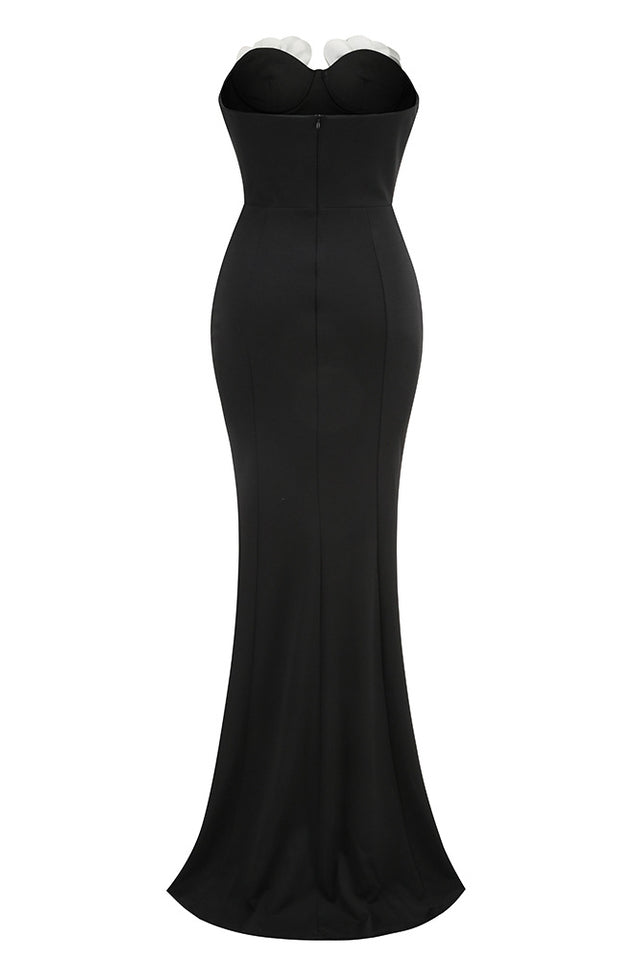 Strapless 3D Floral Maxi Dress | Dress In Beauty Strapless 3D Floral Maxi Dress | Dress In Beauty