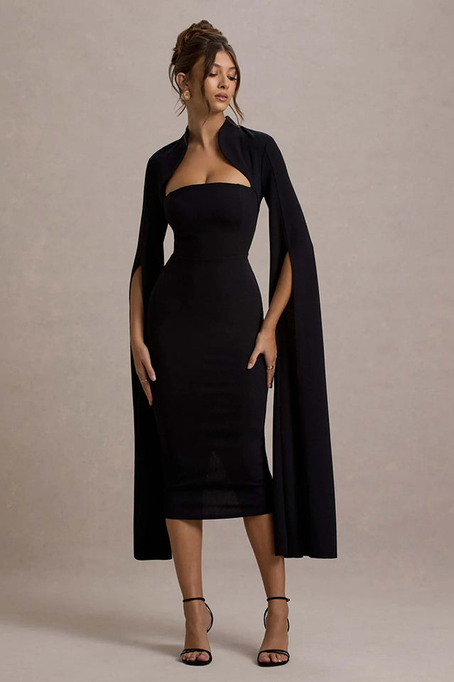 Berry Bodycon Cape-Sleeve Midi Dress | Dress In Beauty Berry Bodycon Cape-Sleeve Midi Dress | Dress In Beauty