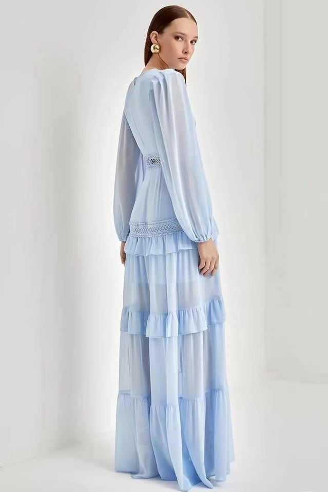 Lorie Long Sleeve Ruffle Gown | Dress In Beauty Lorie Long Sleeve Ruffle Gown | Dress In Beauty