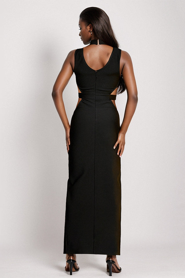 Simone Black Bandage Long Dress | Dress In Beauty Simone Black Bandage Long Dress | Dress In Beauty
