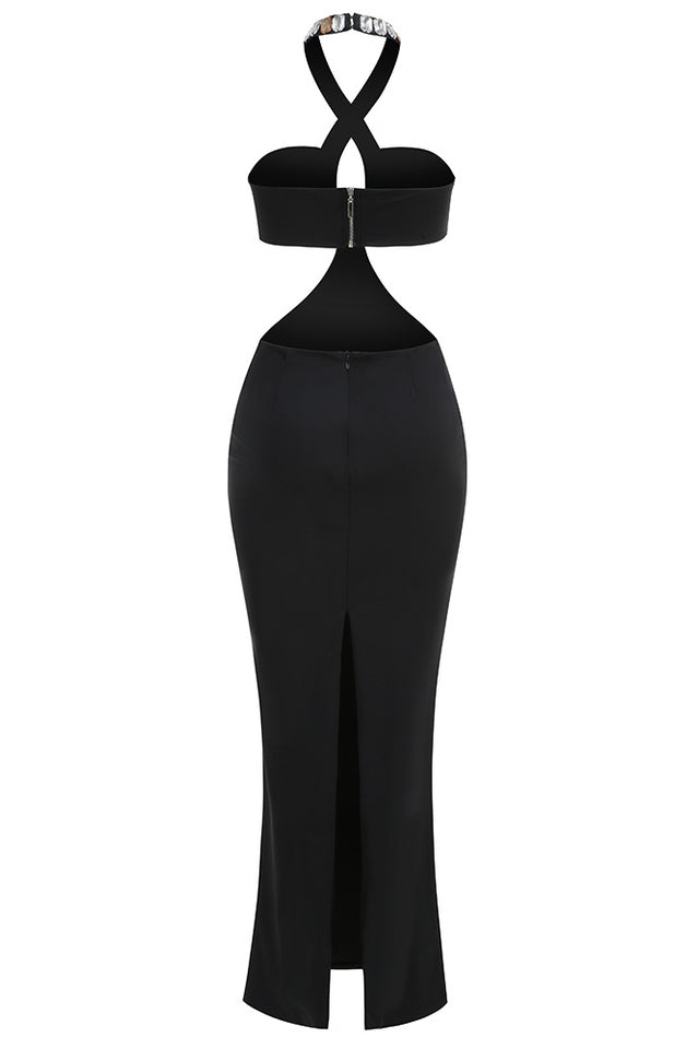 Alma Diamante Cutout Halter Maxi Dress | Dress In Beauty Alma Diamante Cutout Halter Maxi Dress | Dress In Beauty