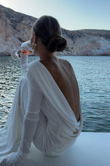 Quintina Plunging Back Maxi Dress Quintina Plunging Back Maxi Dress