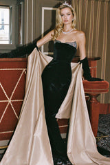 Strapless Embellished Maxi Velvet Dress | Dress In Beauty Strapless Embellished Maxi Velvet Dress | Dress In Beauty