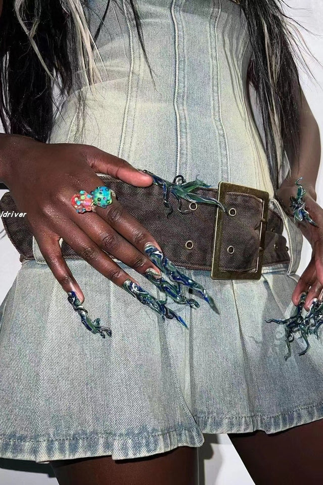 Chelsea Denim Kilt Mini Dress | Dress In Beauty Chelsea Denim Kilt Mini Dress | Dress In Beauty