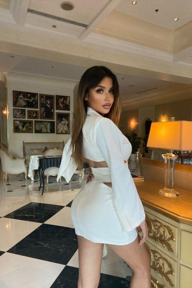 Cut Out Blazer Top + Mini Skirt Set | Dress In Beauty Cut Out Blazer Top + Mini Skirt Set | Dress In Beauty