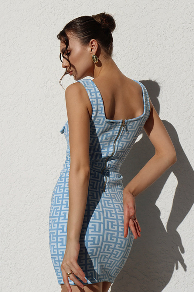 Jacquard Bandage Mini Dress | Dress In Beauty Jacquard Bandage Mini Dress | Dress In Beauty